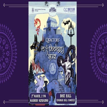 Q-Factor Mythology Quiz-1st March 2025, Quiz Club NITW