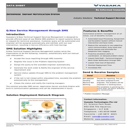 Q.now   technical services - Datasheet
