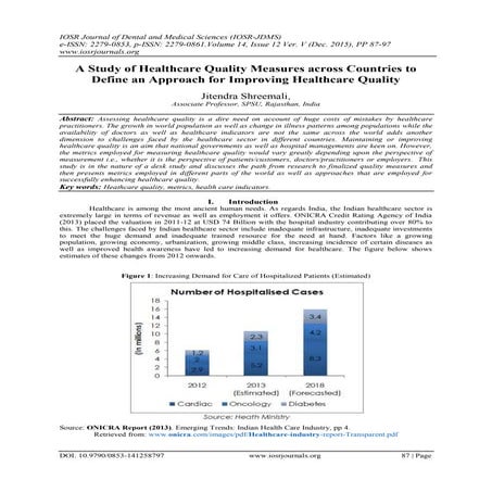 A Study of Healthcare Quality Measures across Countries to Define an Approach...