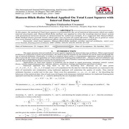 The International Journal of Engineering and Science (The IJES)