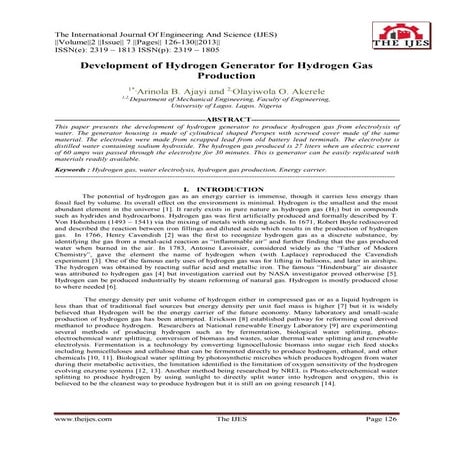 The International Journal of Engineering and Science (The IJES)