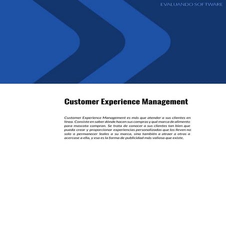 Customer Experience Management