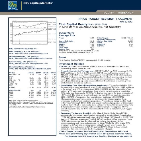 First Capital Realty - FCR