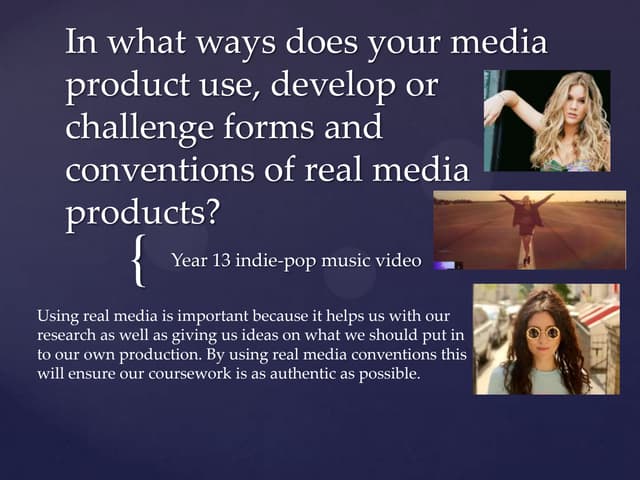  1. In what ways does your media product use, develop or challenge forms and ...