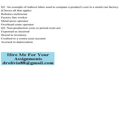 Q1. An example of indirect labor used to compute a products cost in.pdf