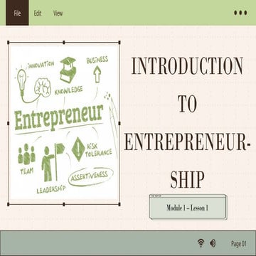 Introduction to Entrepreneurship Q1-ENTREP