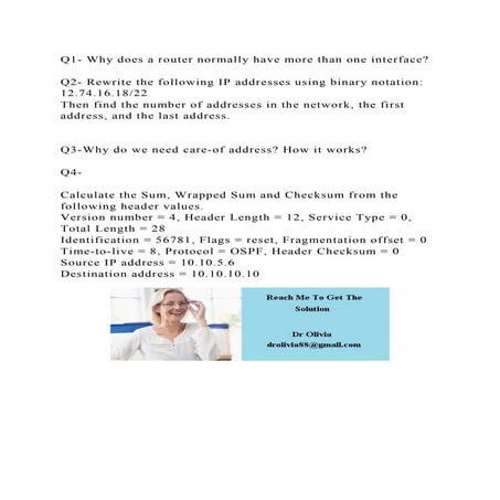 Q1- Why does a router normally have more than one interfaceQ2- .docx