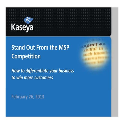 MSP Positioning & Messaging | How to differentiate your MSP business to win m...