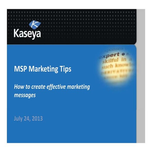 MSP Sales Tactics | How to Create Effective Marketing Messages