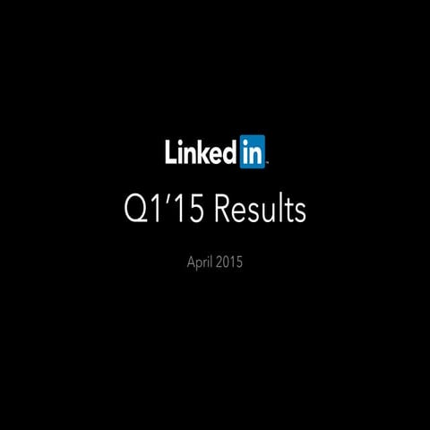 Résultats Linkedin q1 2015