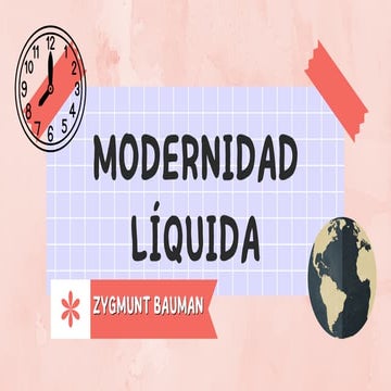 MODERNIDAD LIQUIDA: CONCEPTOS CLAVES -BAUMAN | PDF