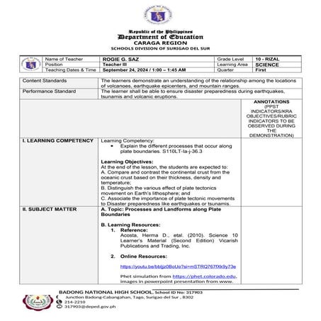 PLATE TECTONIC THEORY AND PLATES BOUNDARY
