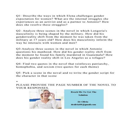 Q1 Describe the ways in which Elena challenges gender expectation f.docx