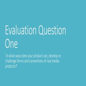 Brad Matthews Advanced Portfolio - Evaluation Question 1