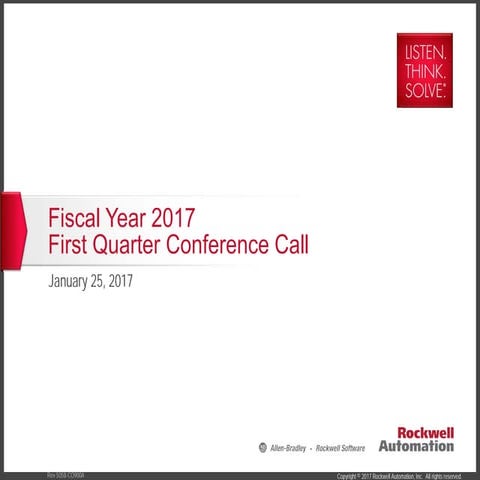 Rockwell Automation Q1 FY17