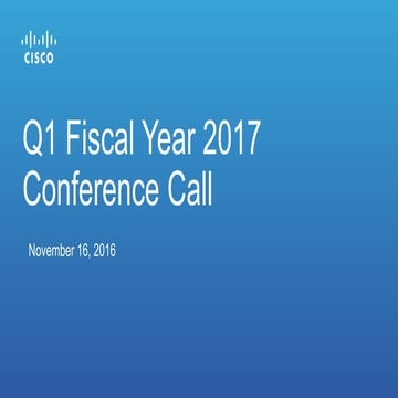 Q1 fy17 earnings slides final no guidance