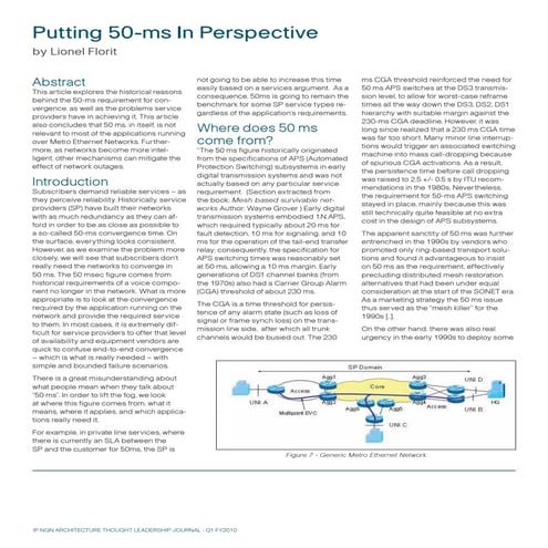 Putting 50-ms In Perspective