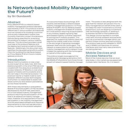 Is Network-based Mobility Management the Future?