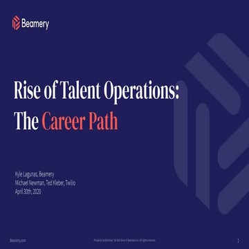 Rise of Talent Operations—The Career Path