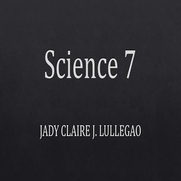 First (1st)  Quarter Topics in Science 7