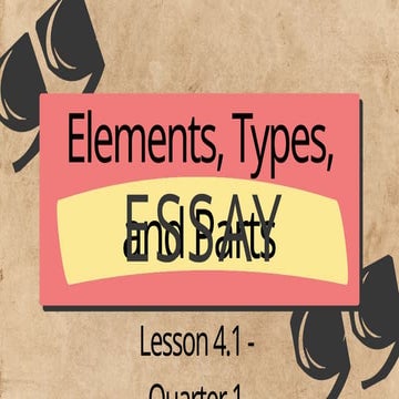 Q1L5.1- Elements, Parts, and Types of an Essay.pptx