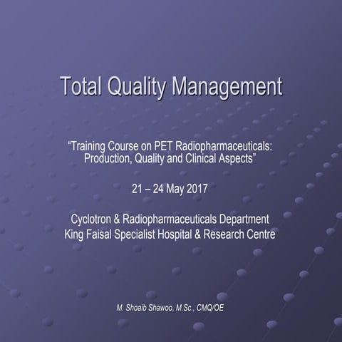 PET - Total Quality Management