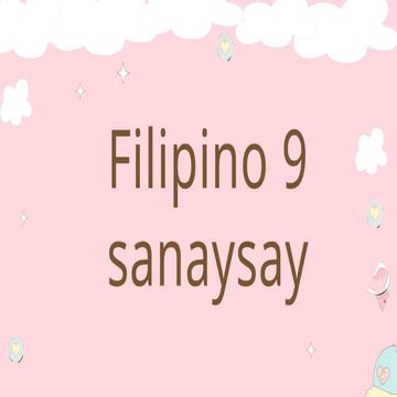 FIL 9 SANAYSAY At MGA URI ng PANG-UGNAY .pptx