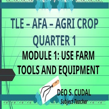 Basic Farm Tools | PDF