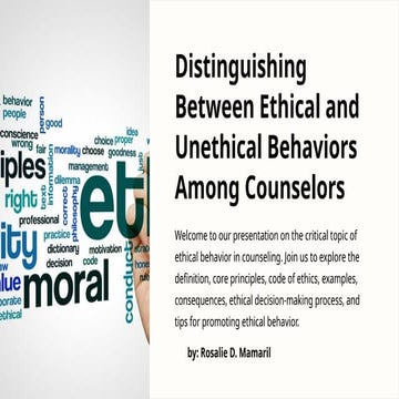 Ethical decision making (corey et al) | PDF