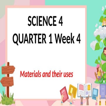 Science 4 Quarter 1 week 4 Matatag Curriculum