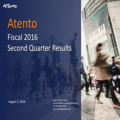 Q2 2016 Atento Earnings Presentation