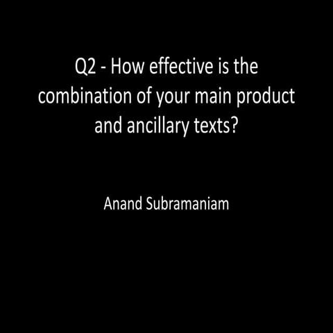 Q2   combining the main product