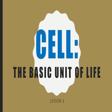 The fundamental unit of life | PPTX