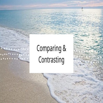 Comparing & Contrasting Lesson  & Activity