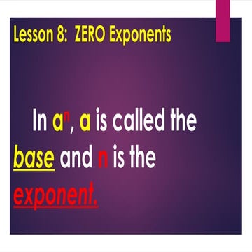 Simplifying expression involving laws of exponent | PPTX