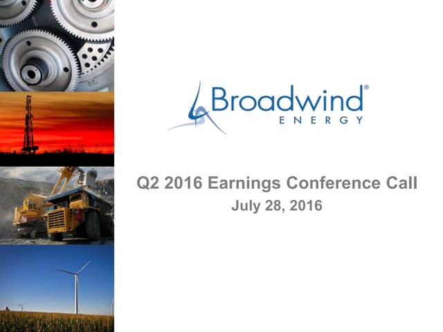 Q2 2016 ern call slides