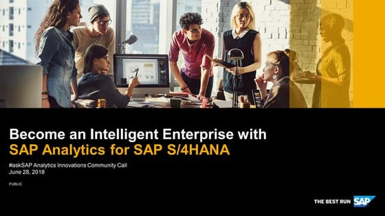 #askSAP Analytics Innovations Community Call: Become an Intelligent Enterpris...