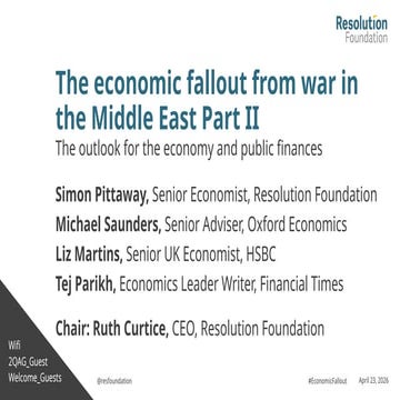The economic fallout from war in the Middle East Part II | PPTX