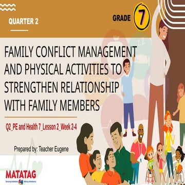 Family Conflict Management and Physical Activities to strengthen relationship...