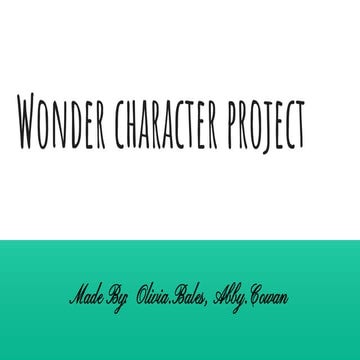 Wonder | PPTX