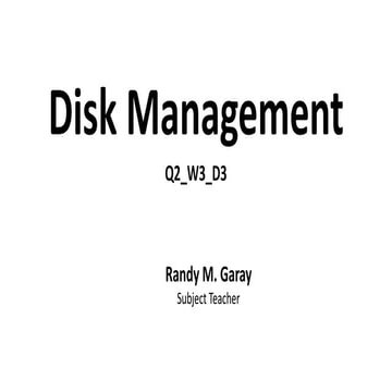 Disk Management | PPTX