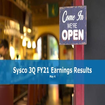 Sysco at heart of food and service - CAGNY 2026 | PDF