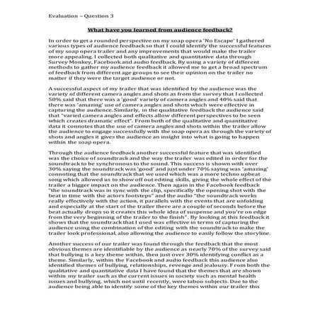 Evaluation - Question 3 | DOCX