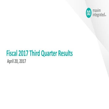Q317 Earnings Presentation