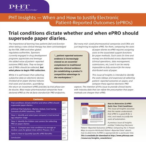 Capturing Patient-Reported Outcome (PRO) Data Electronically: The Past ...