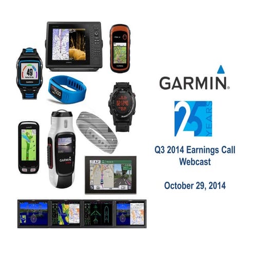 Garmin Q3 2014 financial earnings slides