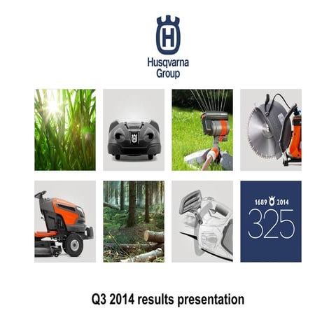 Husqvarna Group Q3 2014 results presentation