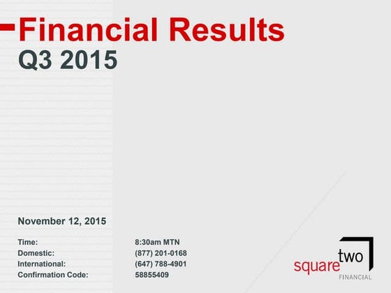 Q3 2015 investor call presentation final
