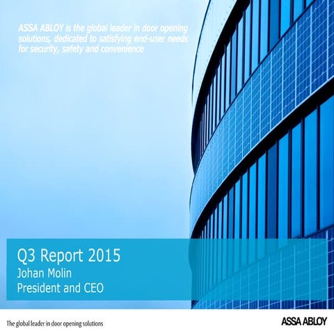 Q3 2015 investors presentation 20 october 2015