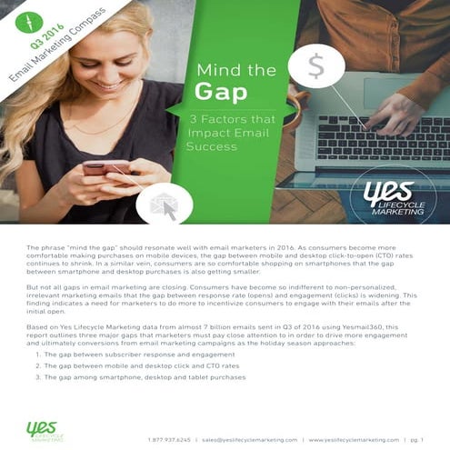 Email Benchmark Report Q3 2016: Mind the Gap